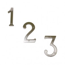 6 inch Solid Brass Satin Nickel Finish House Number